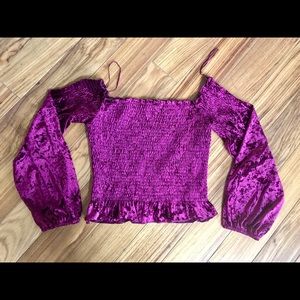 Crushed velvet blouse